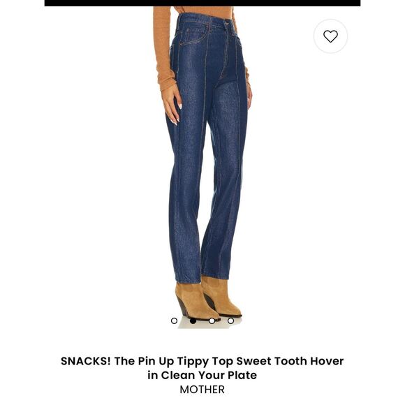 Mother Denim Snacks! The Pin Up Tippy Top Sweet Tooth Hover in Clean Your Plate - Picture 2 of 8